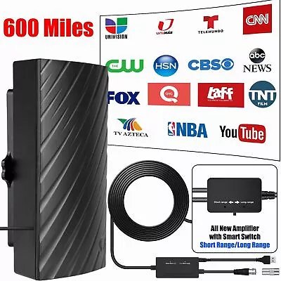 5600 Miles Digital TV Antenna HDTV Amplified 4K 1080P Waterproof Outdoor Indoor • $25.90