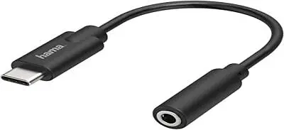 Hama USB-C Earphone Headphone Adapter USB-C To 3.5mm Cable Audio Aux • £15.92