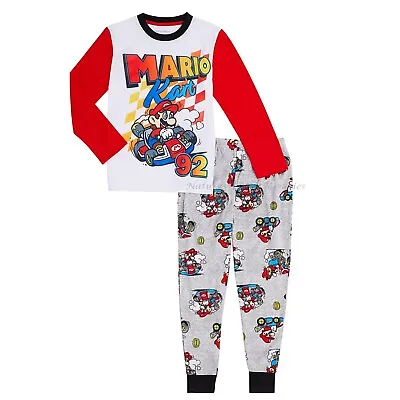 MARIO KART Pajamas Boys Size 4-12 Shirt Pants Winter Set Nintendo Super NWT NEW • $24.85