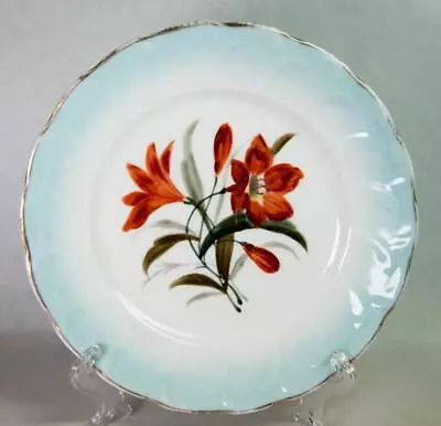 C Tielsch CT 8  Hand Painted Orange Flower Plate Lily Made In Germany • $5.99
