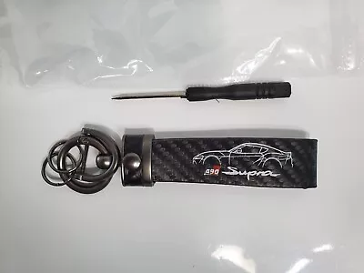 For GR Supra Carbon Fiber Car Keychain Auto Accessories Key Ring NEW • $14.24