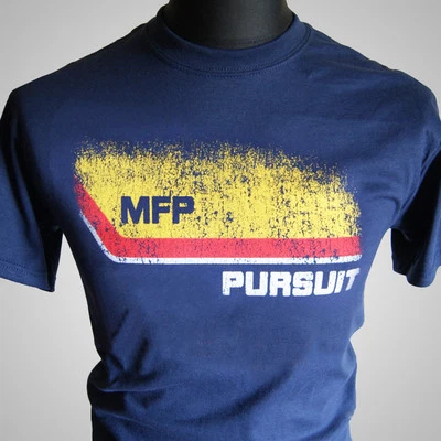 $19.96 • Buy Mad Max MFP T Shirt Pursuit Retro Movie V8 Car Interceptor Navy Blue
