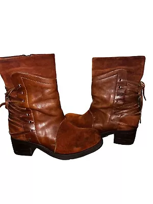 Miz Mooz Women's Sakinah Real Leather Boots Nutmeg EU 37 M-US 7 Women’s • $45