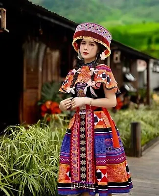 Hmong Dress Traditional Costume Outfit For Women Hill Tribe • $130