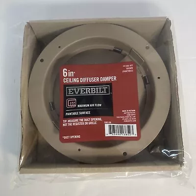 6-Inch Brown Round Ceiling Damper (paintable) • $18.99