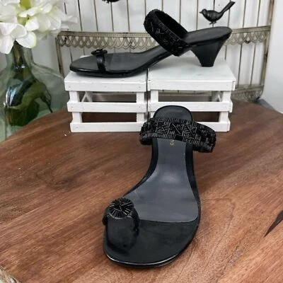 $31.84 • Buy Ann Marino Ideal Star Womens Slide Ring Toe Heels Sandals Size 9M. (display Shoe
