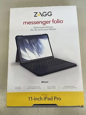 $17.99 • Buy OPEN BOX / ZAGG Messenger Folio Ultra-Slim Keyboard Case For 11-inch IPad Pro