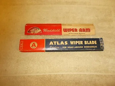 VINTAGE 1930~40s TRICO-ATLAS WIPER BLADES ARMS EMPTY BOX ADVERTIZING SIGN • $34.05