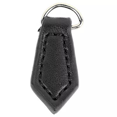 20pcs Rhombus Genuine Leather Zipper Pull Handcraft Zipper Tags Spare(Black) ECM • $27.83