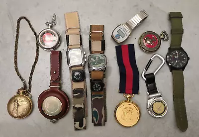 USMC Marine Corp / Military Pocket & Wrist Watch Lot - American Aviator • $55