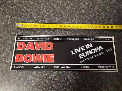 Vintage Orginal Sticker From David Bowie Live In Europe Tour Summer 1987 RARE! • £57.90