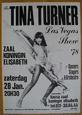 TINA TURNER Original Concert Poster '78 Las Vegas Show • $69