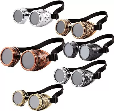 Vintage Victorian Steampunk Goggles Retro Glasses Gothic Punk Cosplay Costume • $8.09