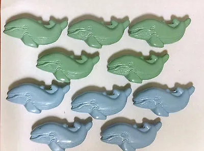 10 Decorative Whale Soap 1.5 Oz Green And Blue Or Mix And Match • $12.95