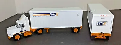 Con-way Western Express CWX 1/53 Scale Model Semi With Tandem Trailer • $85