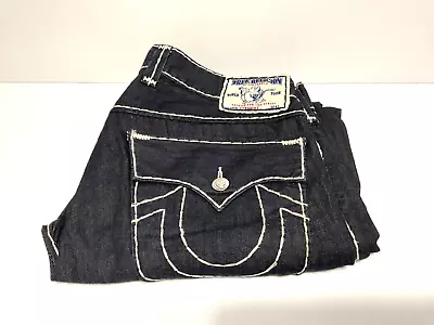 Men's True Religion Jeans 38x29 Straight Leg Blue Denim VGC • $35