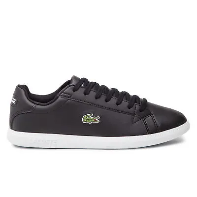 £64.99 • Buy Lacoste Graduate BL 1 SMA Lace-Up Black Smooth Leather Mens Trainers 37SMA0053