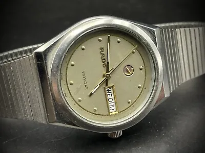 Vintage Watch Rado Voyager Grey Dial Automatic Mens Watch 35mm Gift Watch • £150