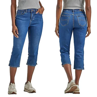 Lee® Jeans Women’s Legendary Capri Relaxed Cropped Jeans 3/4 Stretch Lee Denim • £19.95