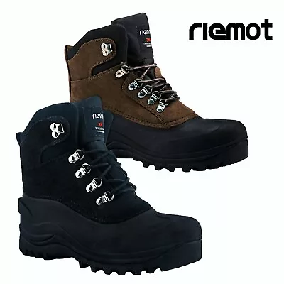 Mens Waterproof Winter Ankle Boots Lightweight Walking Hiking Outdoor Shoes Size • £35.83
