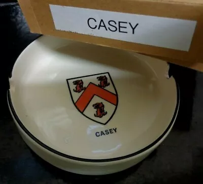 Vintage Irish Porcelain  Casey  Insignia Emblem Family Crest  Ashtray • $33.60