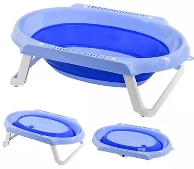 Newborn Baby Foldable Portable Bath Tub Bathing Shower Support Anti-Slip Bathtub • £19.90