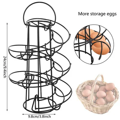 Kitchen Storage Spiral Helter Skelter Egg Holder Stand Rack Holds 24 Eggs • £19.16