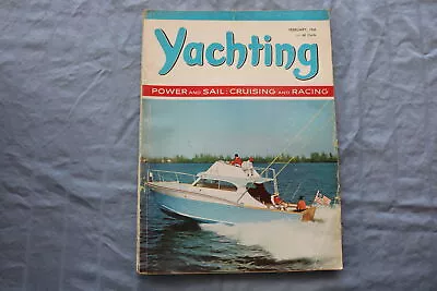 1965 February Yachting Magazine - Cruising And Racing Cover - E 9471 • $30