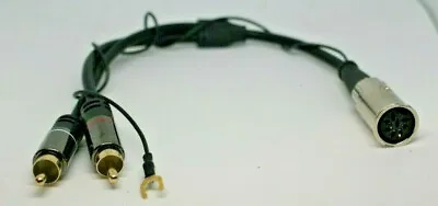 Bang & Olufsen Metal Din7 Female To Gold RCA Males TurnTable Cable W/Ground NEW • $39.99