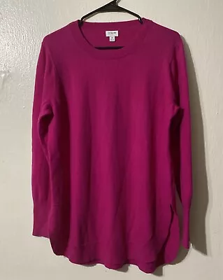 J. Crew Merino Wool Quiet Luxury Sweater Womens Medium Purple Capsule Wardrobe • $16.06