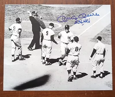 Mickey Mantle New York Yankees 536 Home Runs Signed Autographed 8x10 B&W Photo • $174.99