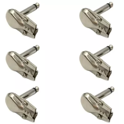 6x Pcs 1/4  Mono Male Right Angle 90 Degree Guitar Audio 6.35mm Connector Plug • $11.85