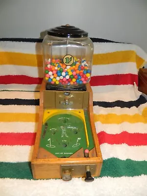 I Cent Coin Operated Victor Golf Gumball Game. • $550