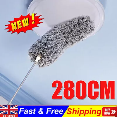£9.92 • Buy Extendable Handle Feather Duster 280cm Long Telescopic Magic Static Duster Brush
