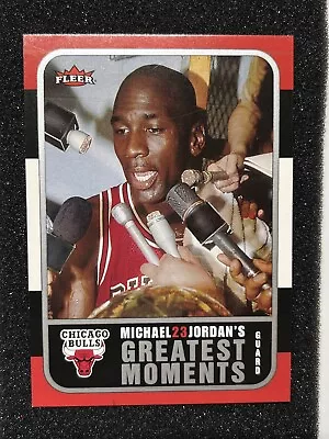 MICHAEL JORDAN FLEER 2006 GREATEST MOMENTS CARD MJ-7 (RARE-Low Pop) Ex+ • $2.99