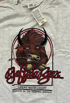 NWT-Vintage-90s-Crazy Shirts Hawaii-Buffalo Beer Vanishing Brewery-T Shirt-XL • $24.99