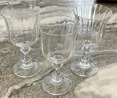 (3) Retired Mikasa FRENCH COUNTRYSIDE Crystal WINE Goblets Glasses 6-3/4  • $45