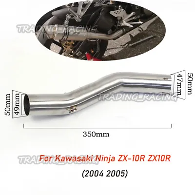 Mid Pipe For Kawasaki Ninja ZX10R 2004 -05 Street Bike Exhaust Connect Link Tube • $75.54