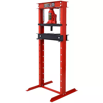12-Ton Hydraulic Shop Press With Press Plates H-Frame Garage Floor Press Adjust • $195