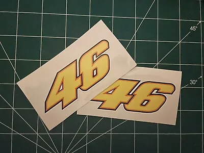 2 X Valentino Rossi Sticker Number 46 Sticker Vinyl 10cm X 3.5cm • £3