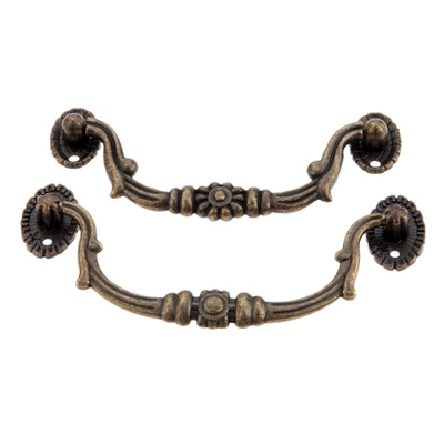 $4.90 • Buy Antique Bronze Furniture Bookcase Cabinet Knob Drawer Wardrobe Door Pull Handle