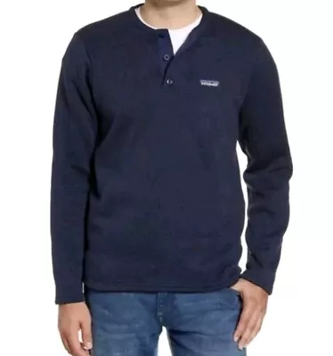 Patagonia Mens Better Sweater Henley Sweatshirt XL Navy Blue • $44.95