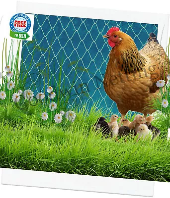 Poultry Netting 25' Quail Chicken Chicks Game Pen Bird Nets Protective Plant Net • $36.25