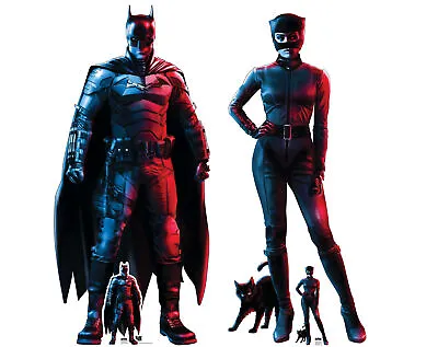 The Batman 2022 & Catwoman Lifesize Cardboard Cutout Double Pack Red Blue Style • £76.99