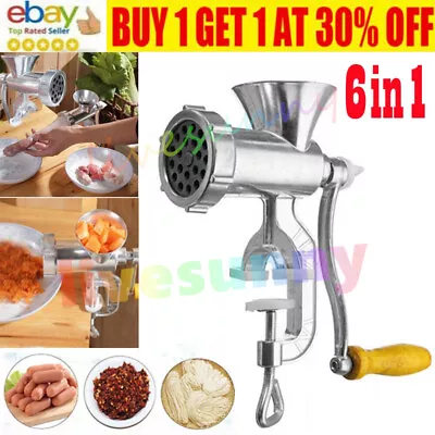 Hand Operated Meat Mincer Heavy Duty Grinder Manual Hand Operated Kitchen Beef.. • £11.58