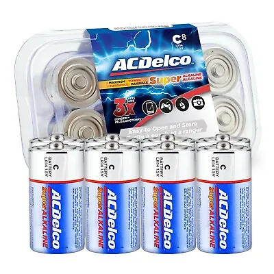 ACDelco C Cell Batteries Super Alkaline C Battery 8-Count • $33.98
