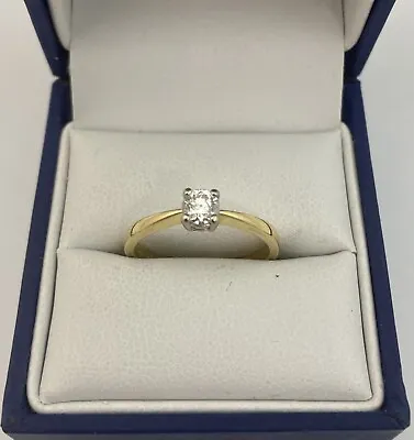 Lovely 18ct Gold & Diamond Solitaire Ring.  Size N. 0.33 Carats. • £335