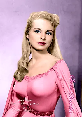 JANET LEIGH by Chris Charles A3 ART PRINT COLORIZATION PHOTO PRINT • £15