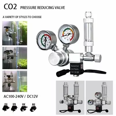 Aquarium CO2 Regulator Kit Valve Bubble Solenoid Carbon Dioxide Pressure System • $82.36