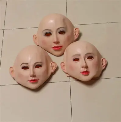 Beauty Mask Latex Female Cosplay Woman Face Mask Halloween Party Cosplay Prop • £44.63